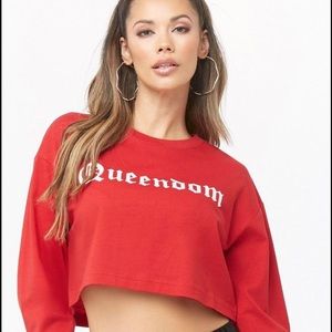Forever 21 Queendom Crop Top Sweater